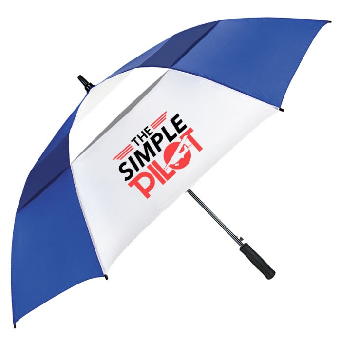 Large golf umbrella with double canopy - Image 1
